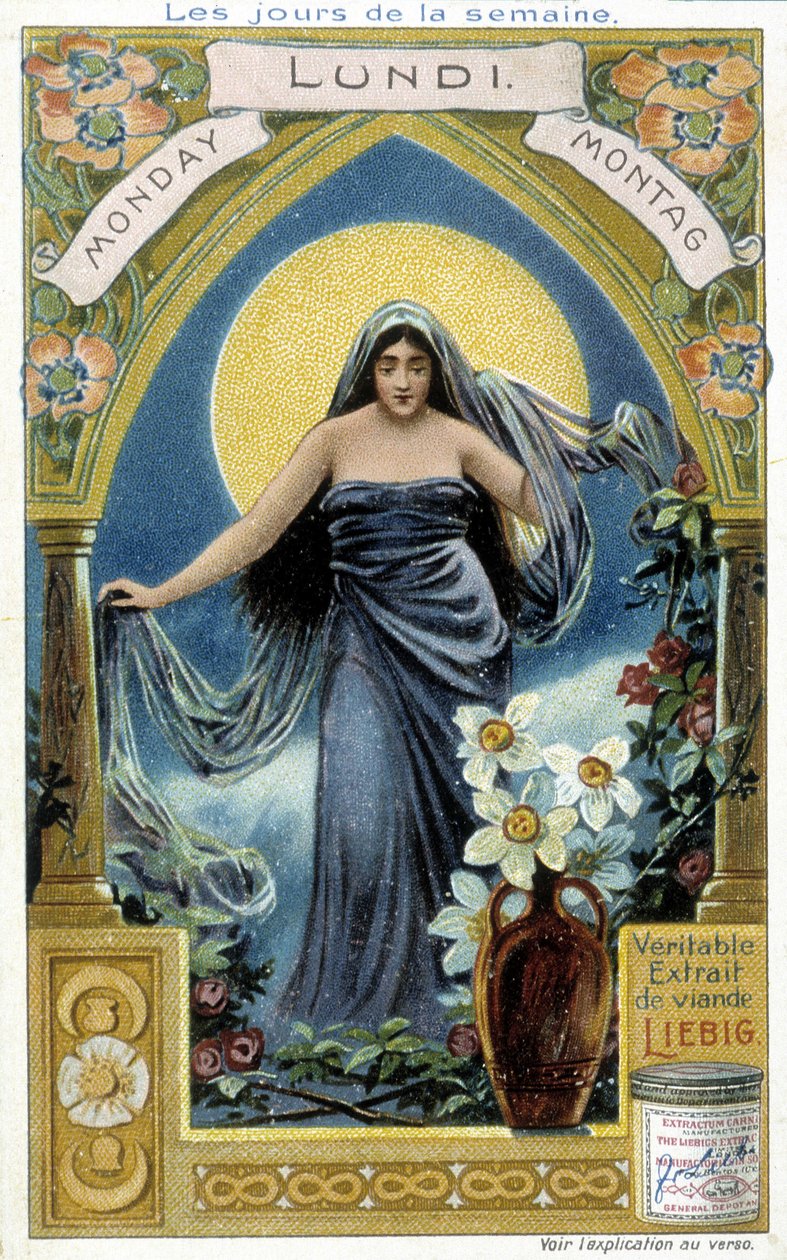 Der Mond verkörpert Montag von French School