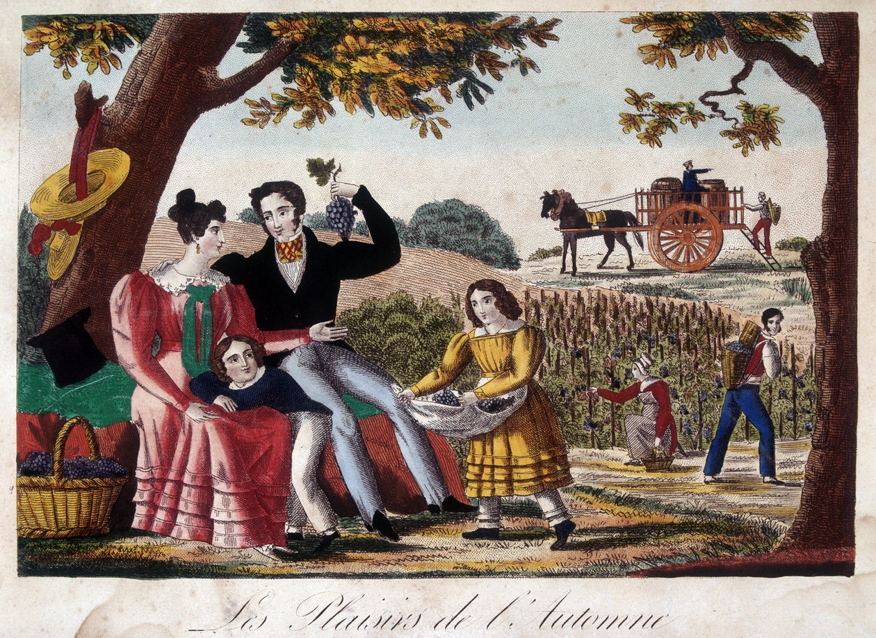 Die Freuden des Herbstes: die Ernte von French School
