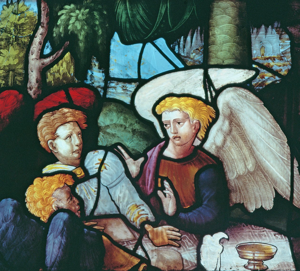 Drei Engel, erste Hälfte des 16. Jahrhunderts von French School