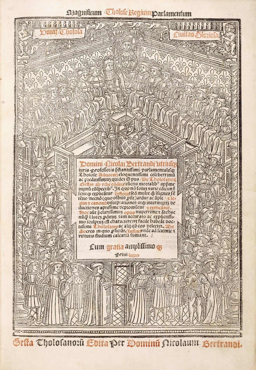 Titelseite mit dem Parlament von Toulouse, 1515 von French School