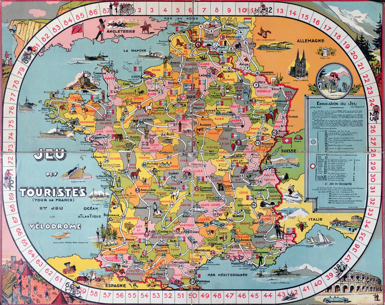 Tour de France Spiel, ca. 1930 von French School