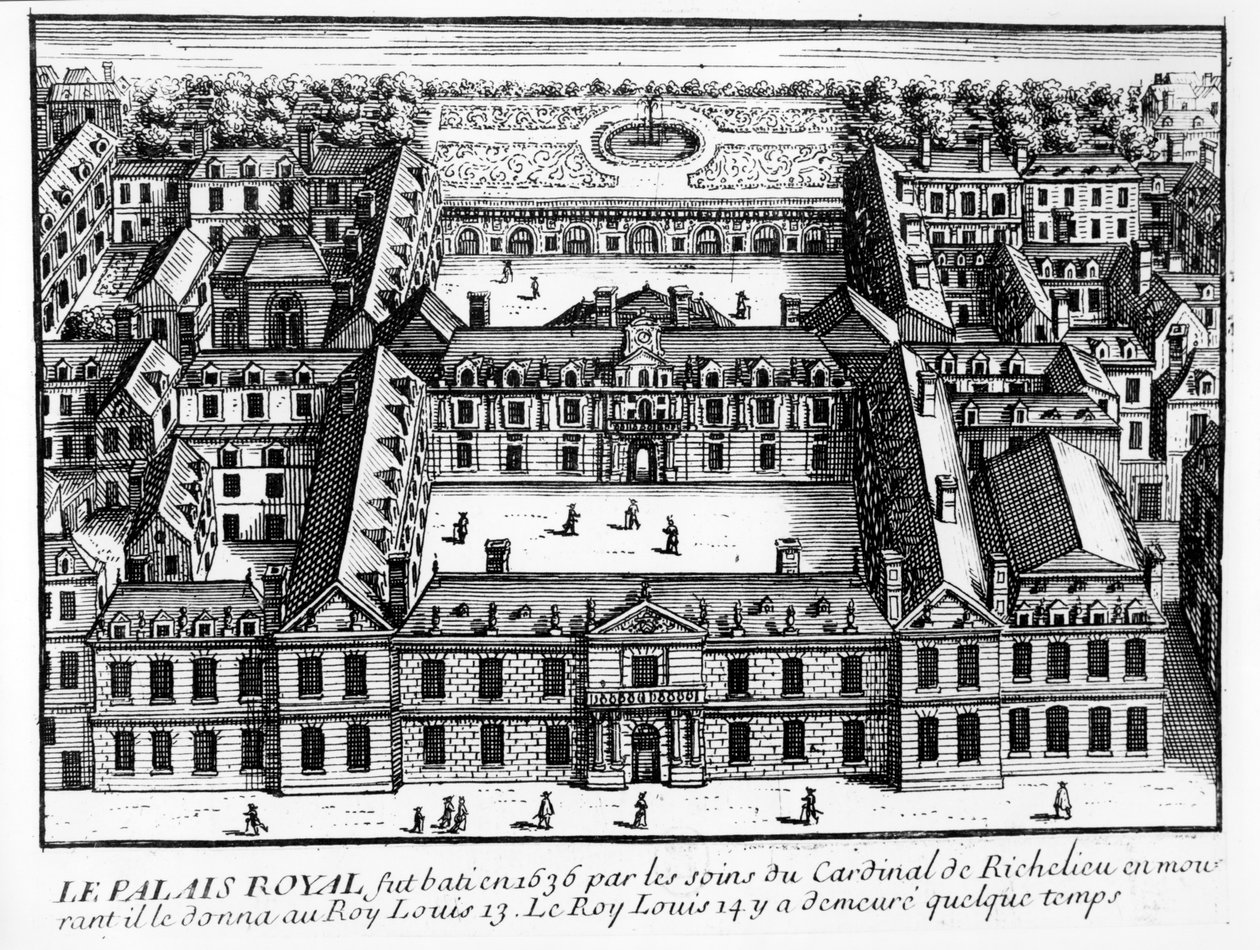Ansicht des Palais-Cardinal (zukünftiges Palais-Royal), ca. 1641 von French School