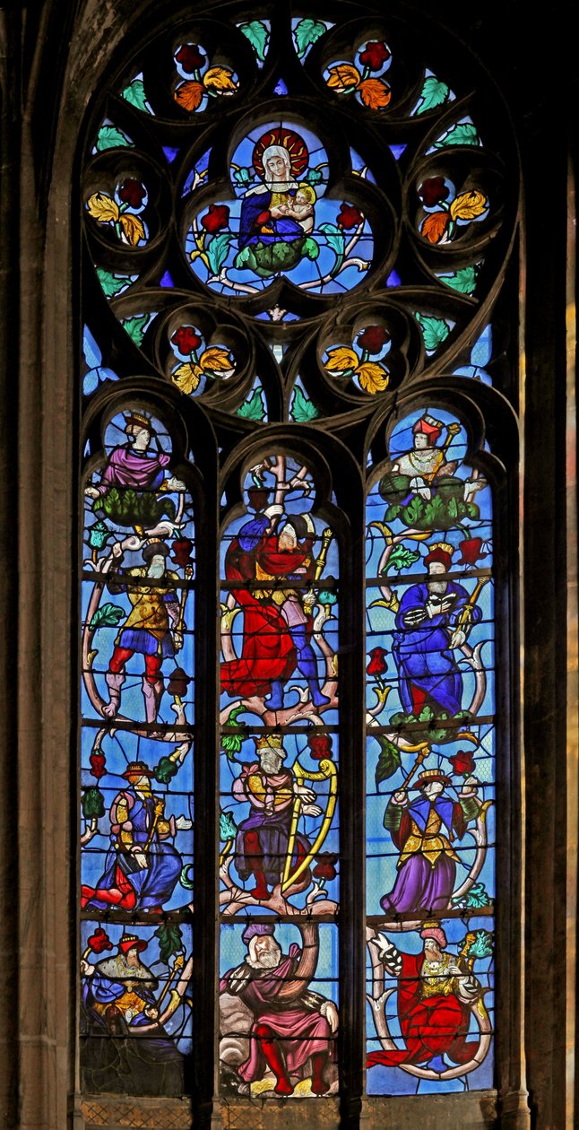 Fenster Ew, der Jessebaum von French School
