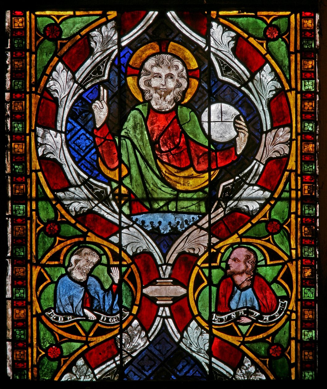 Fenster N-chapA mit Christus von French School
