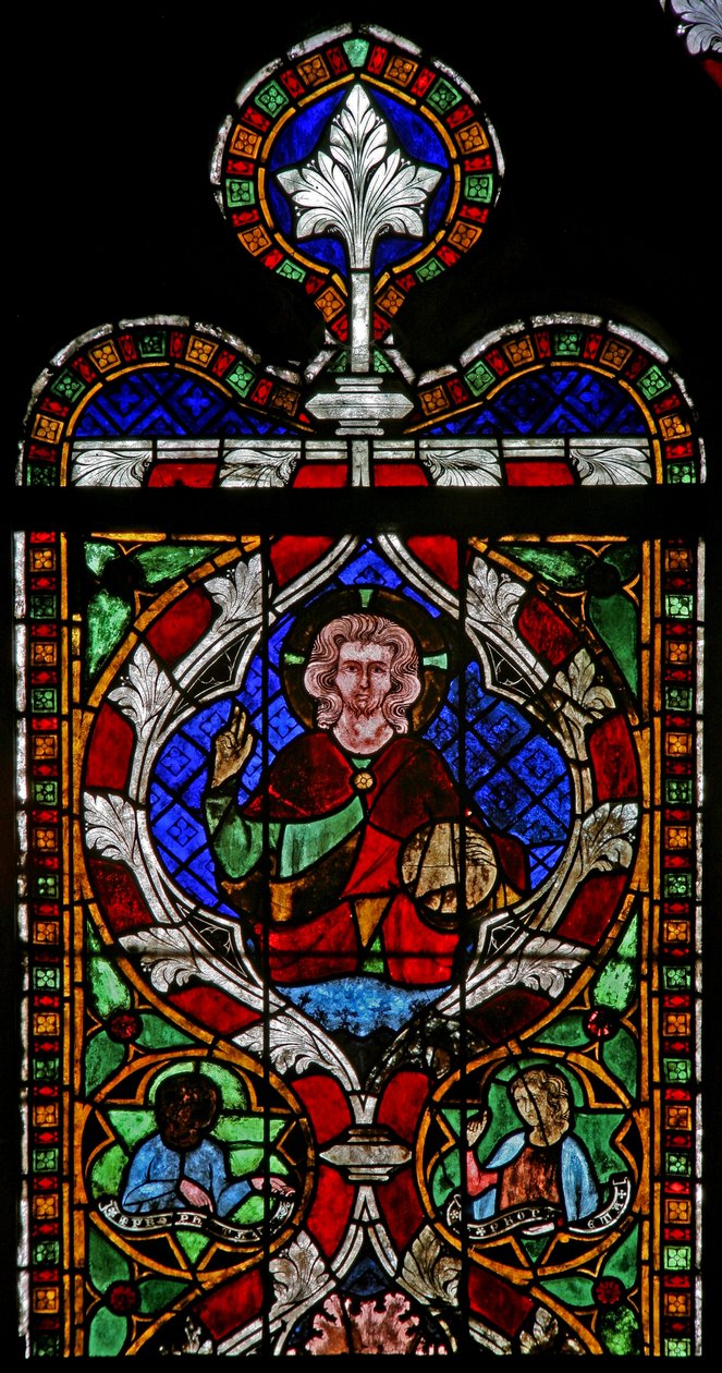 Fenster N-chapA mit Christus von French School