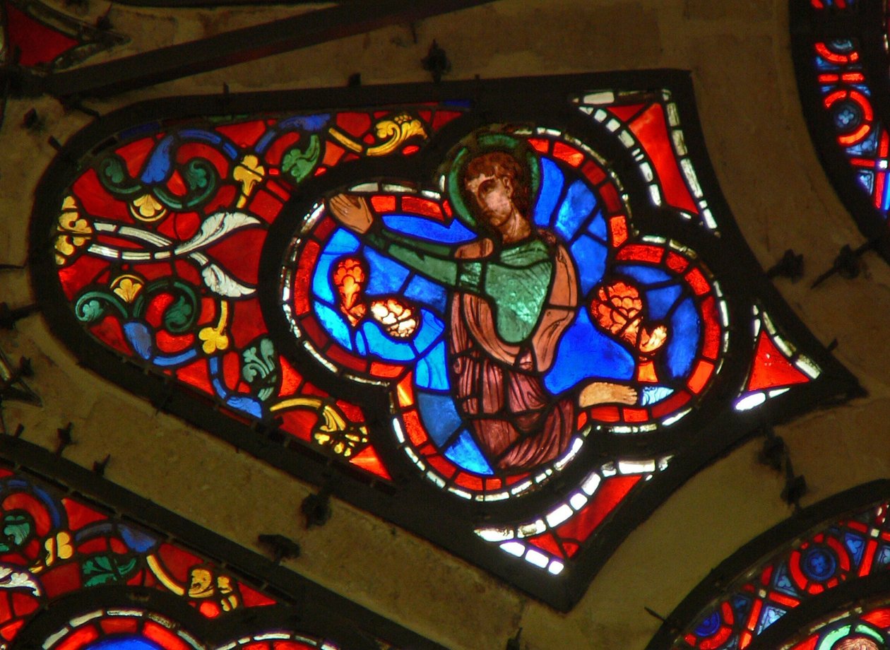 Fenster Ww mit Darstellung eines Apostels? von French School