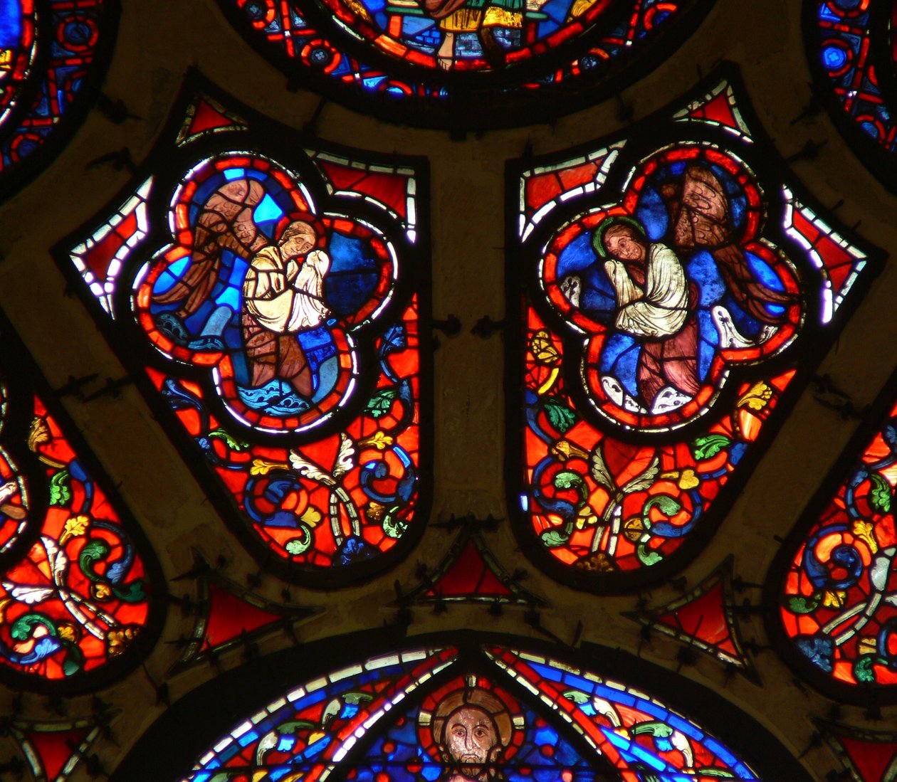 Fenster Ww mit Darstellung von Engeln von French School