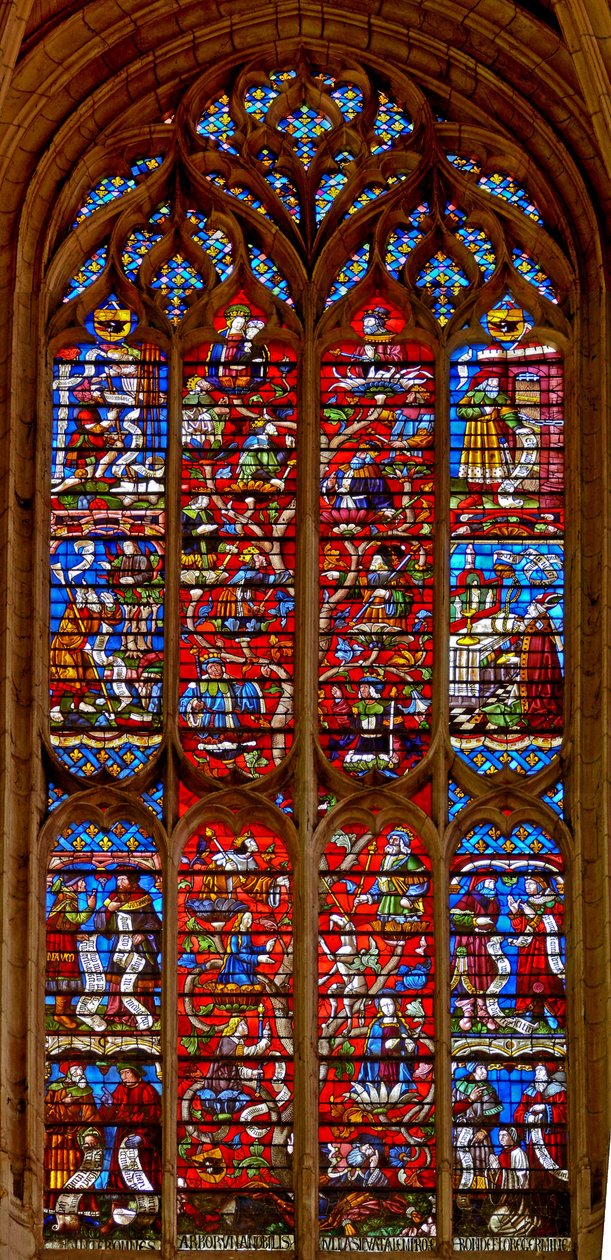 Fenster w116 zeigt den Baum Jesse von French School