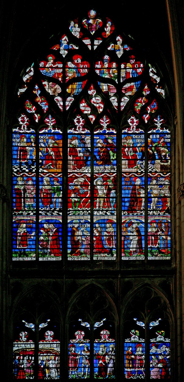 Fenster w133, St. Sebastian Fenster von French School