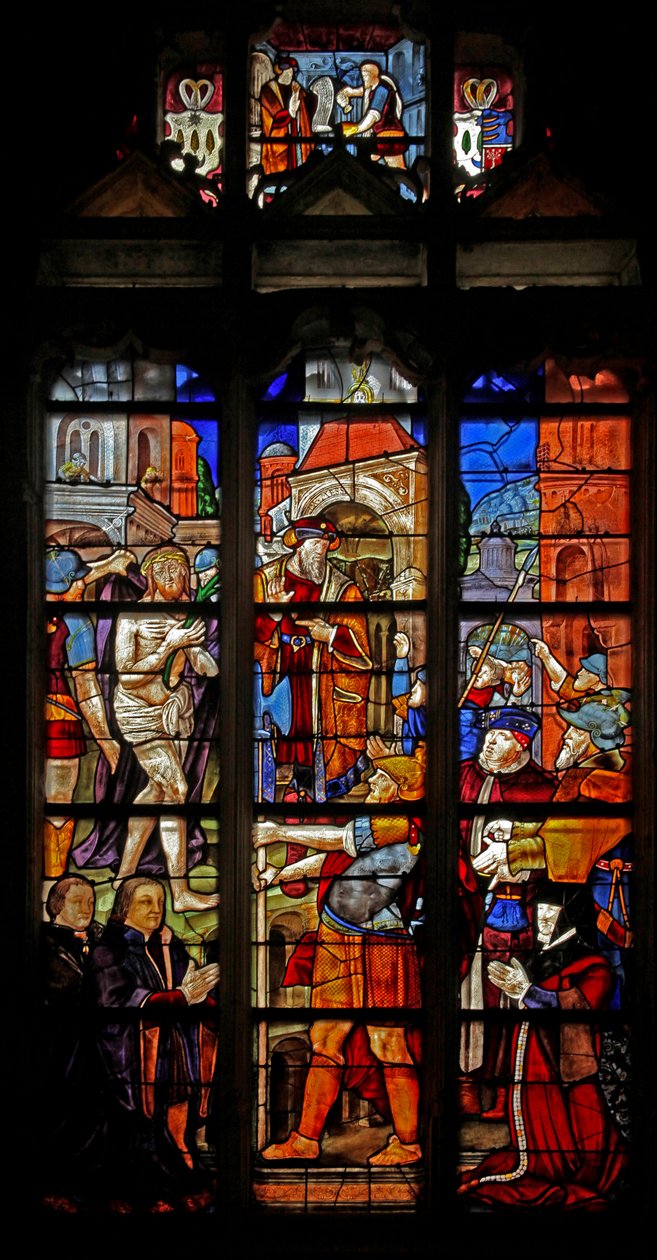 Fenster w16 mit Darstellung von Ecce Homo nach Dürer von French School