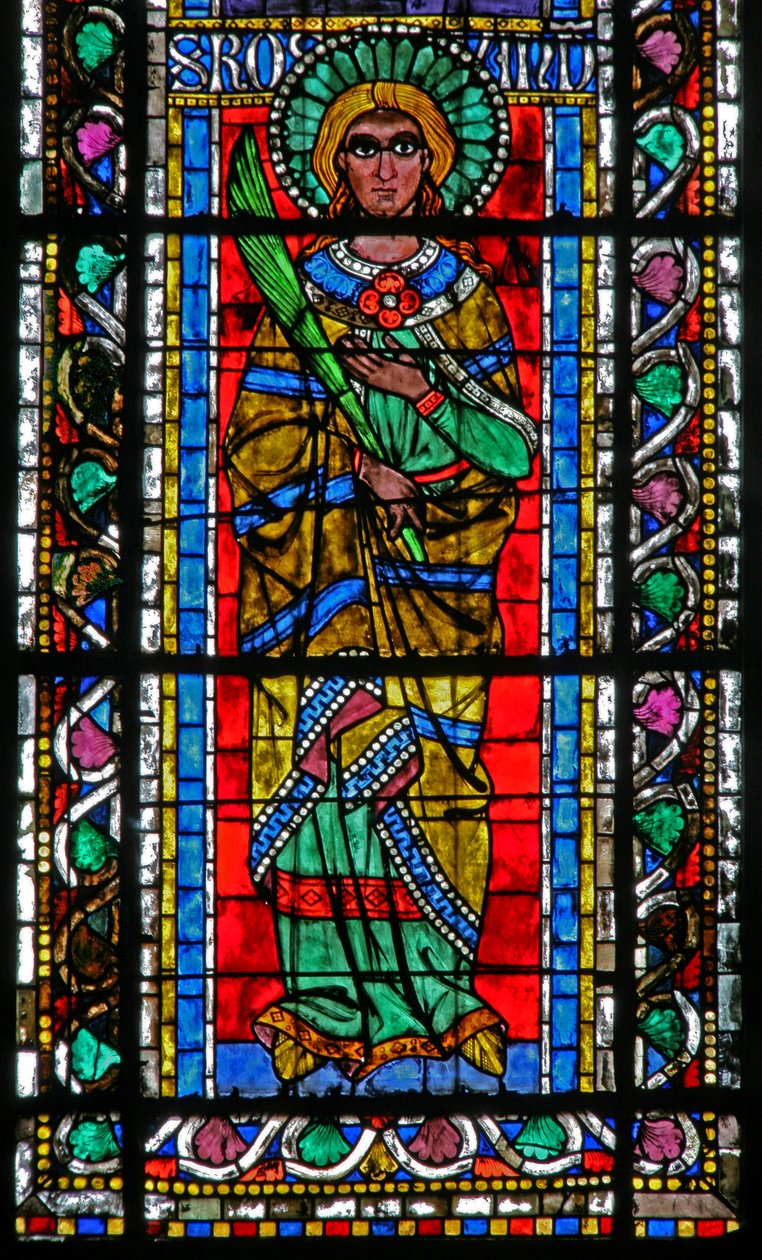 Fenster w202 mit der heiligen Roswind von French School