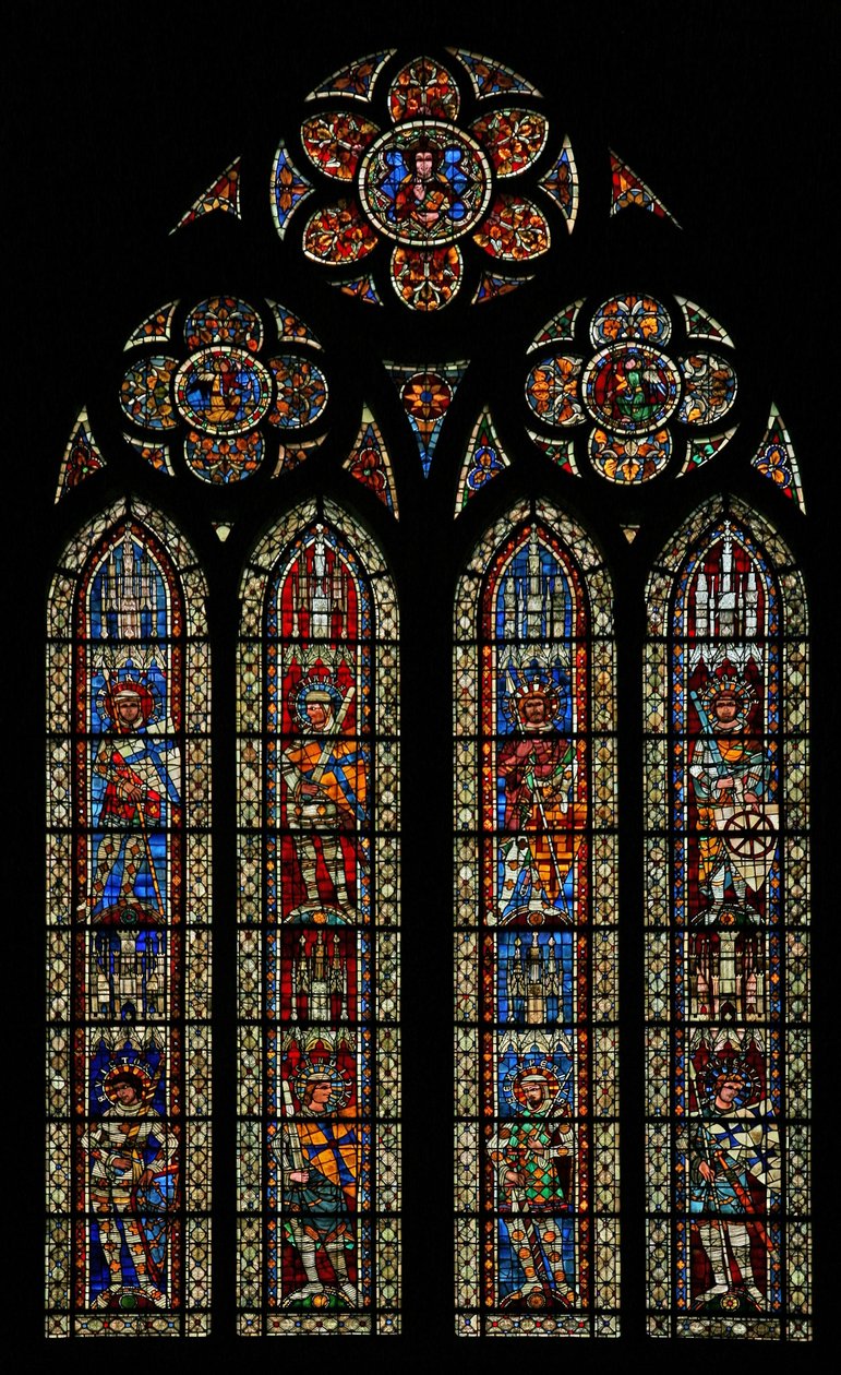 Fenster w203 mit einem heiligen Ritter von French School