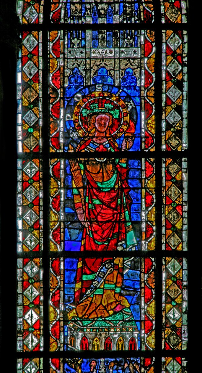Fenster w204 mit der heiligen Posia von French School