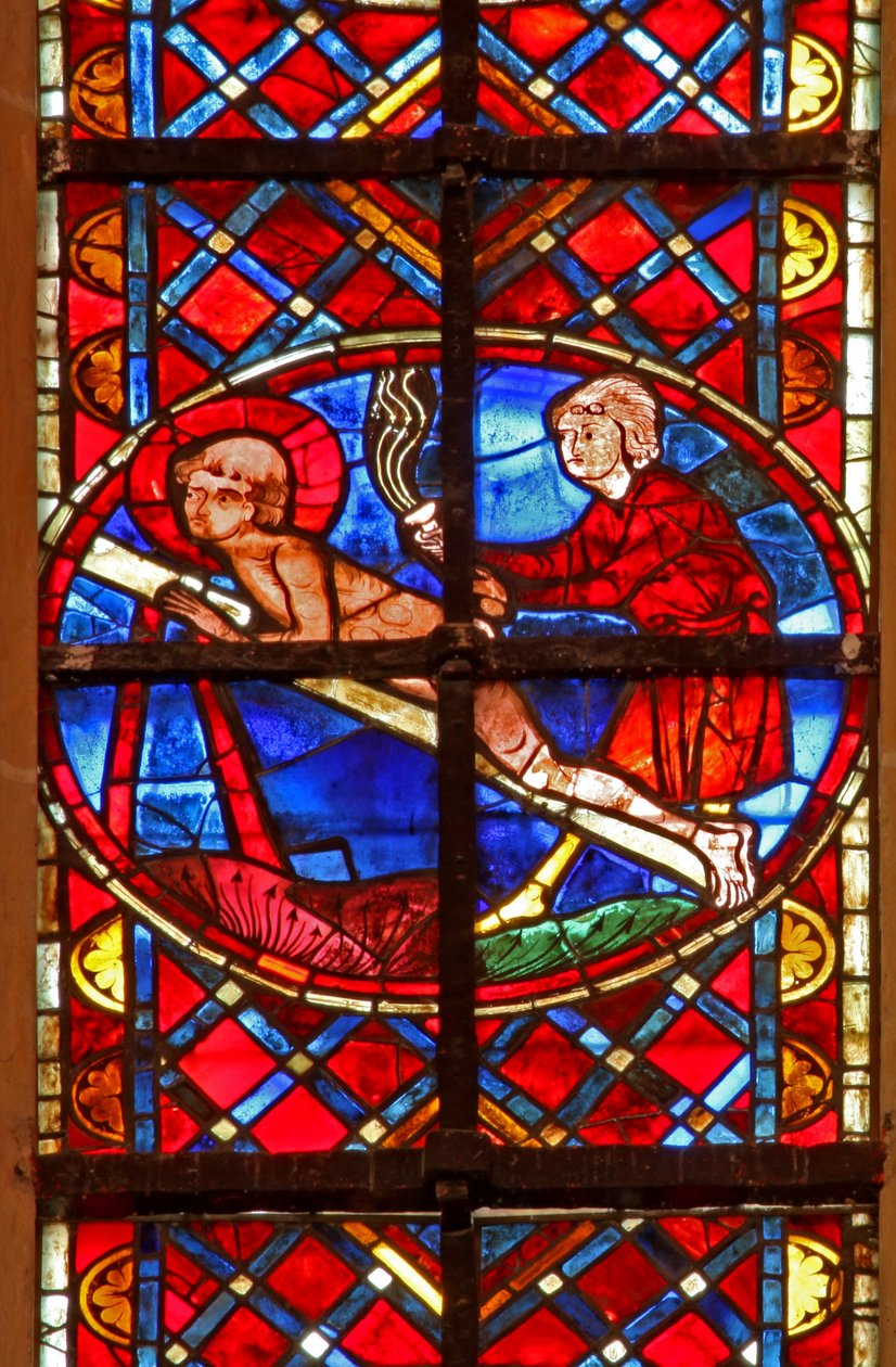 Fenster w211 zeigt das Martyrium des St. Vincent von French School