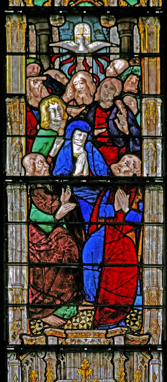 Fenster w8, Pfingsten von French School