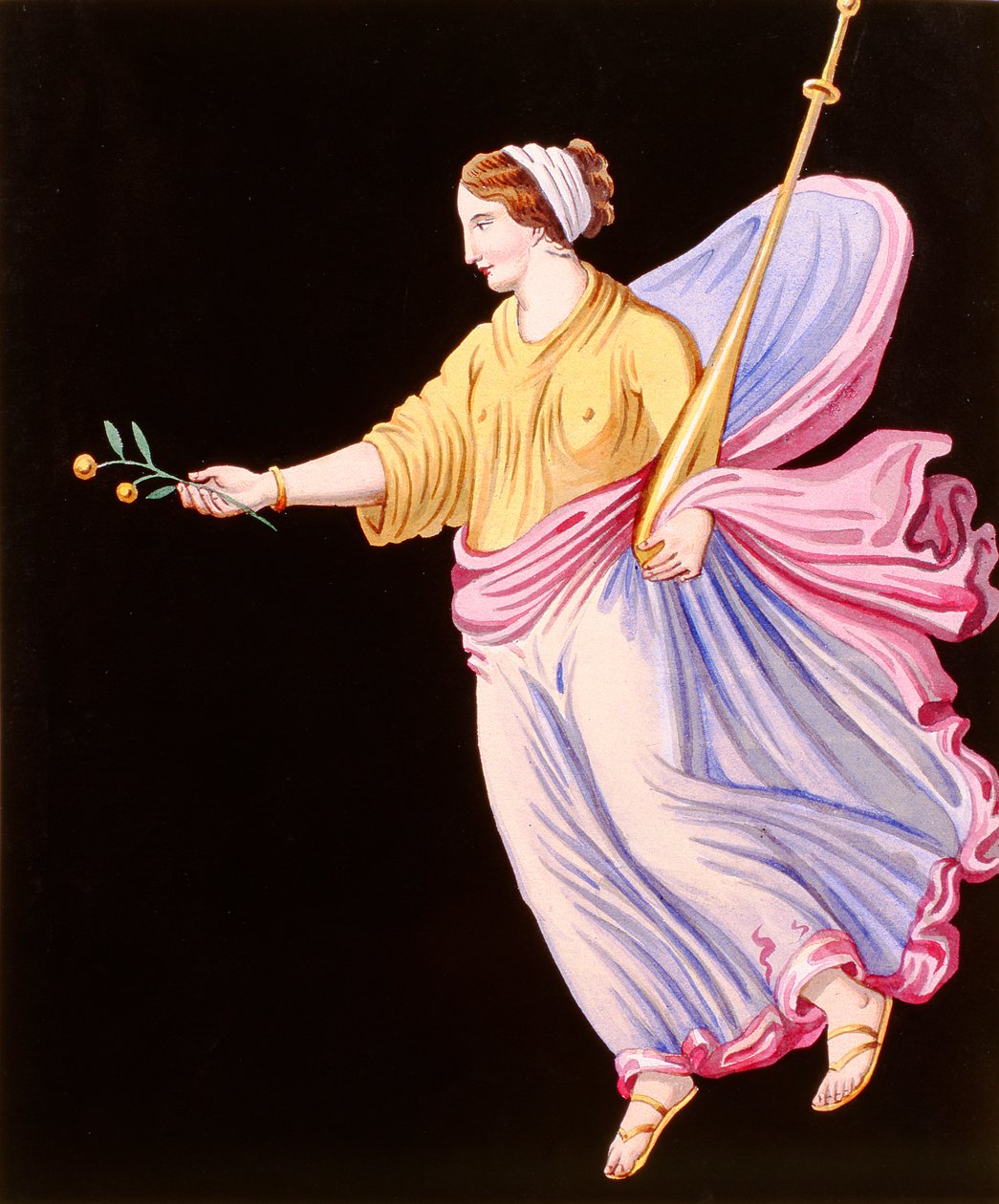 Frau mit einem Olivenzweig von French School