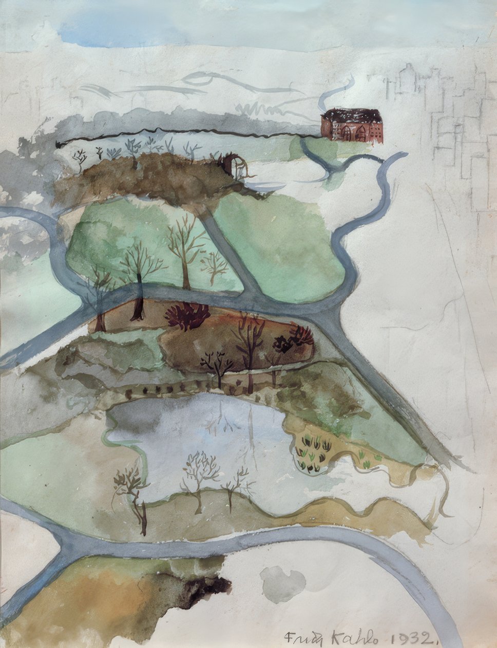 Blick auf den Central Park von Frida Kahlo