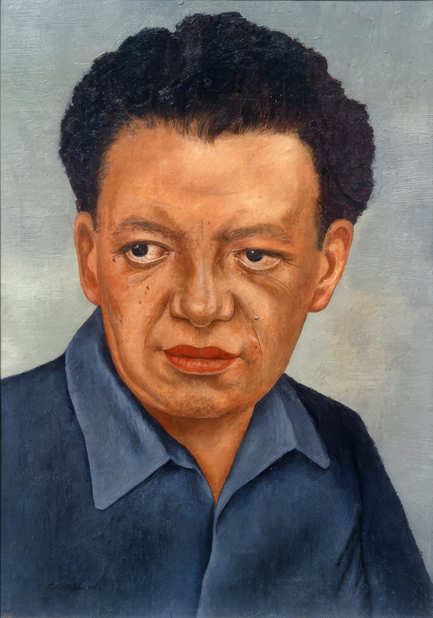 Porträt von Diego Rivera von Frida Kahlo