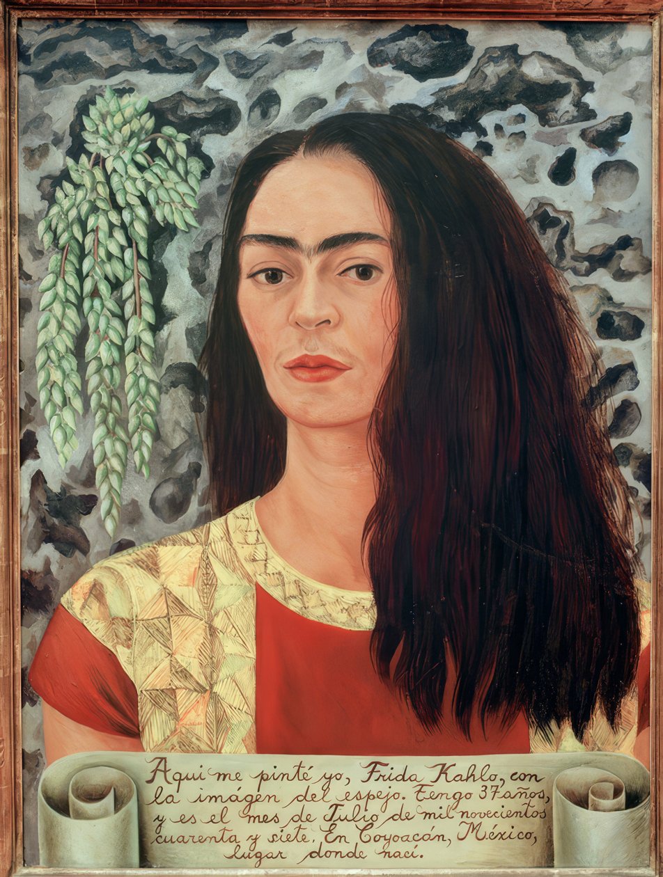 Selbstporträt mit offenem Haar von Frida Kahlo