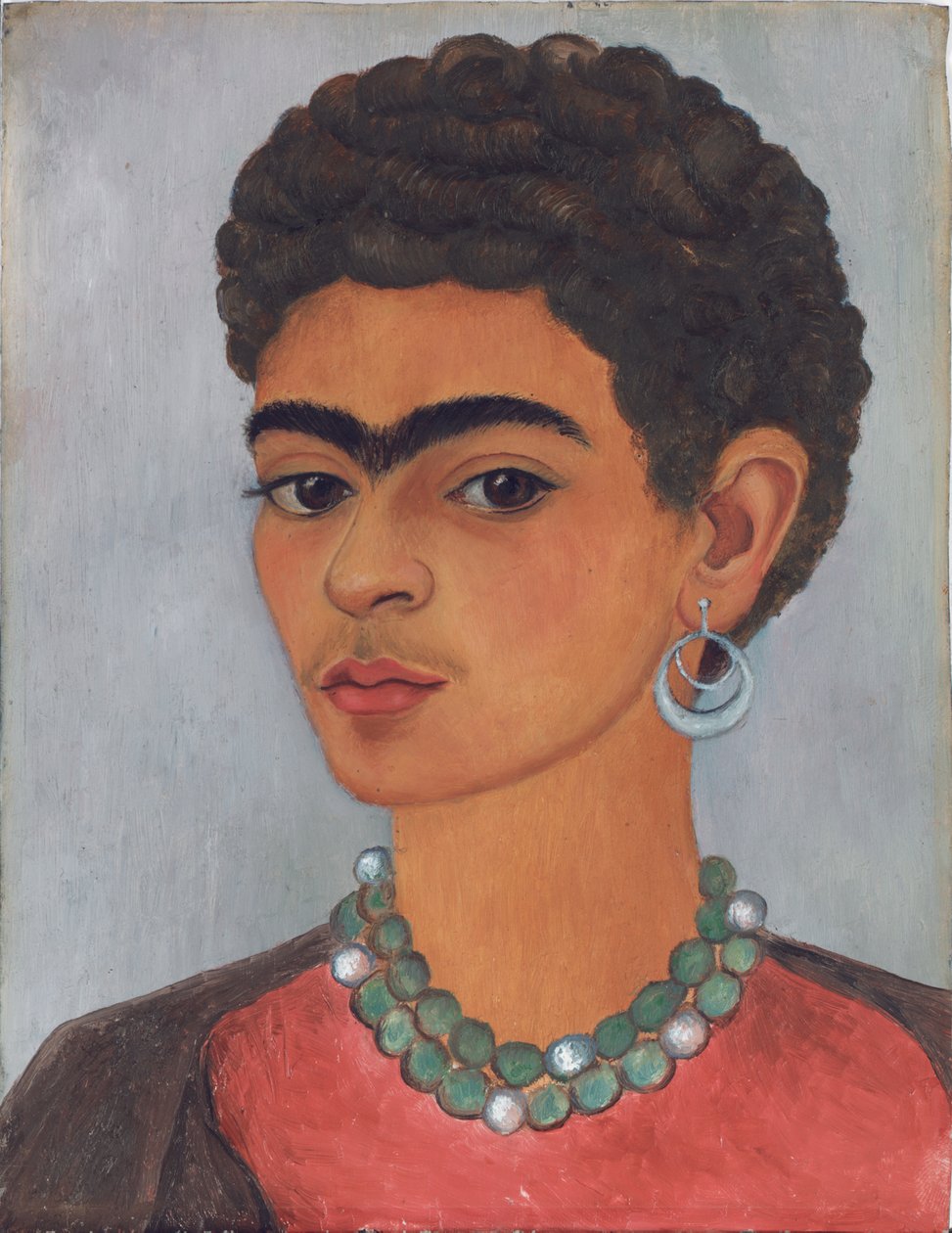 Selbstporträt mit lockigem Haar von Frida Kahlo