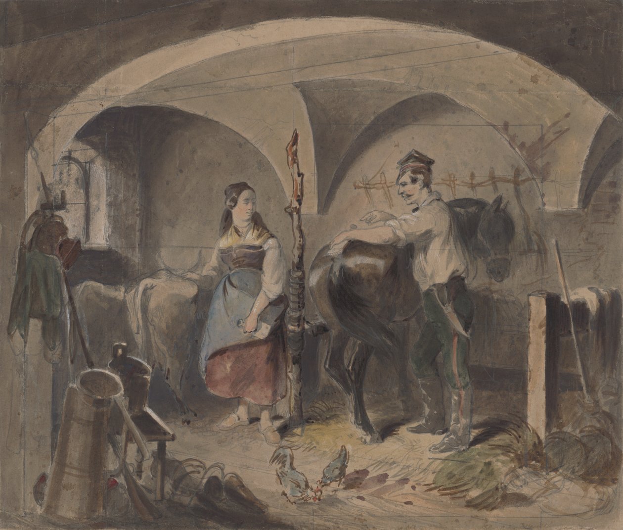 In den Ställen II von Friedrich Carl von Scheidlin