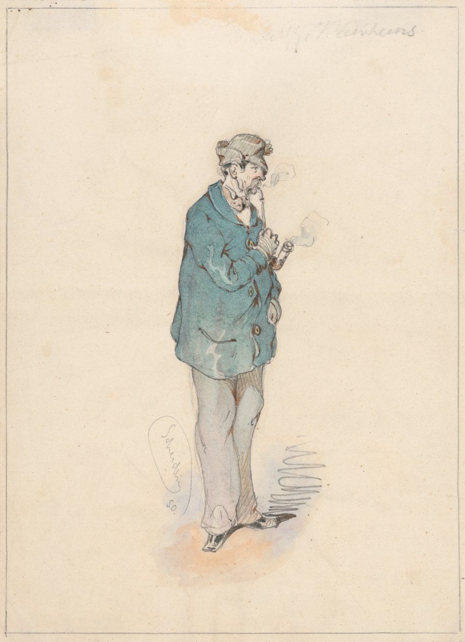 Mann mit Pfeife von Friedrich Carl von Scheidlin
