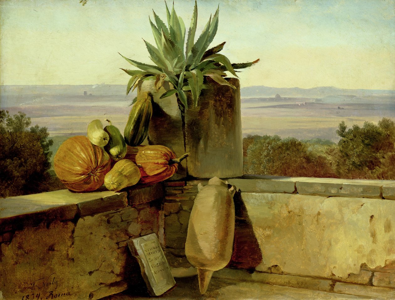 Römischer Balkon, 1834 von Friedrich Nerly