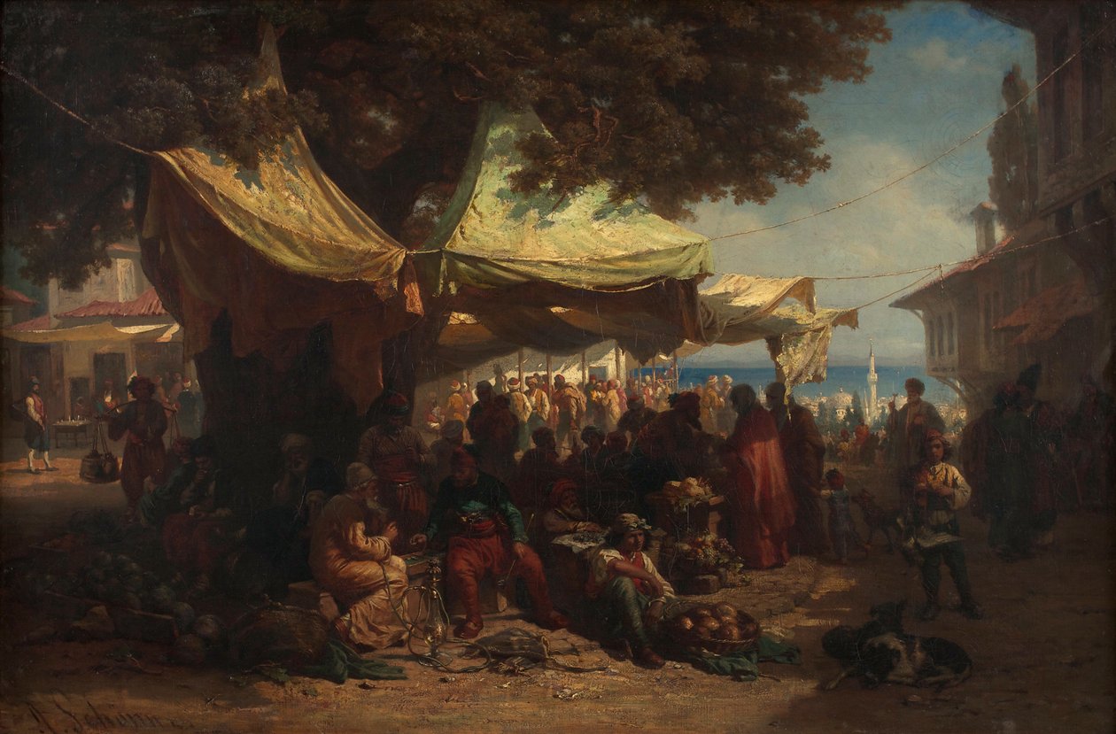 Markt von Konstantinopel von Friedrich Alois Schönn