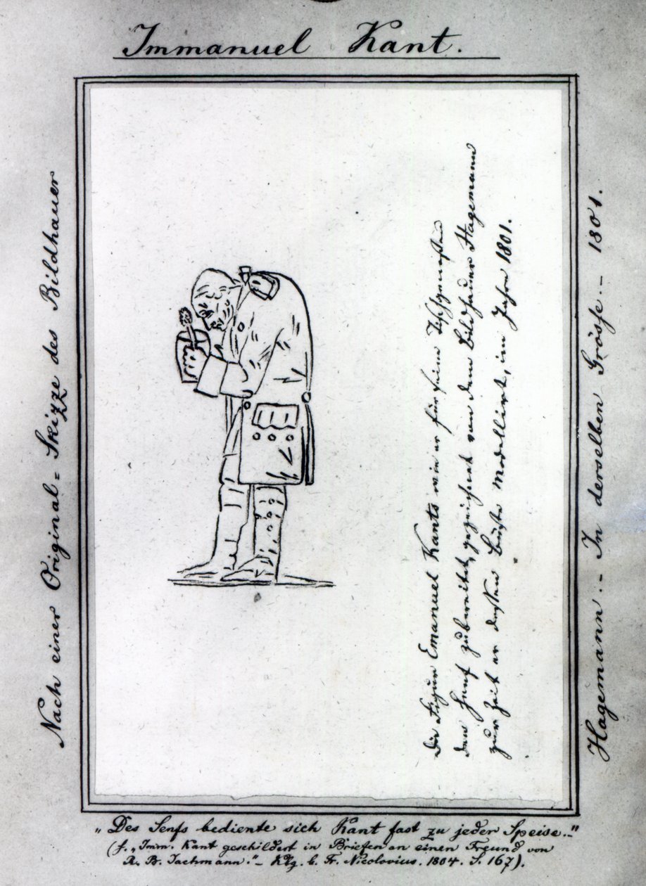 Kant mischt Senf, 1801 von Friedrich Hagemann