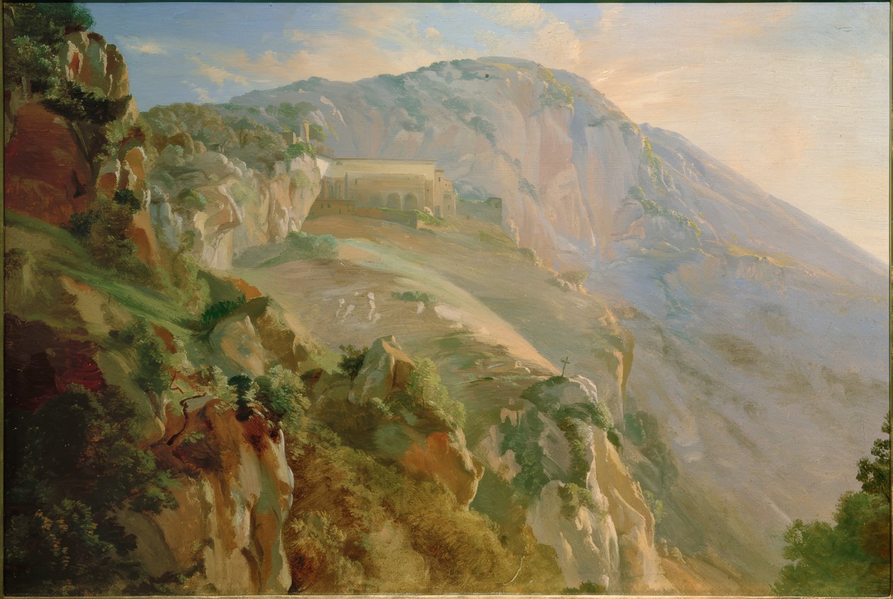 Kloster im Gebirge bei Subiaco von Friedrich Nerly