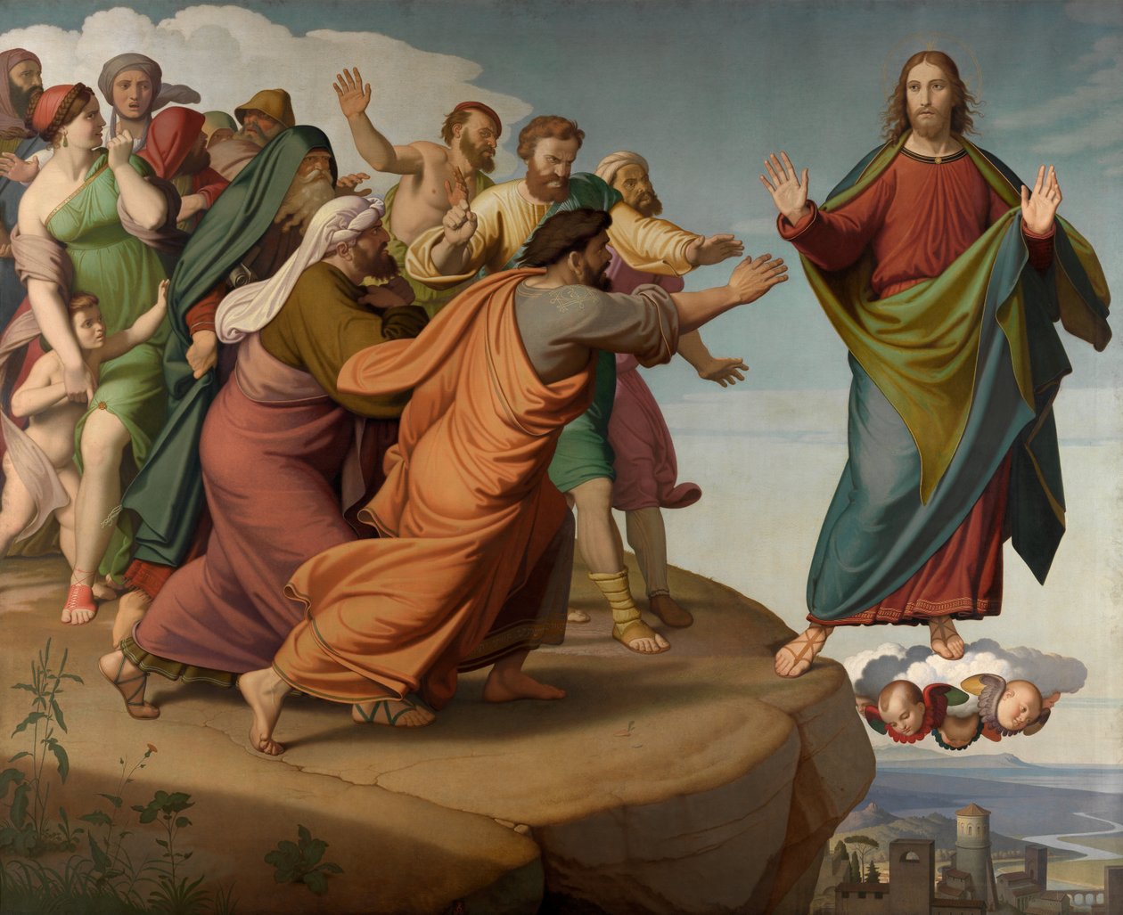 Christus entkommt den Pharisäern von Friedrich Overbeck