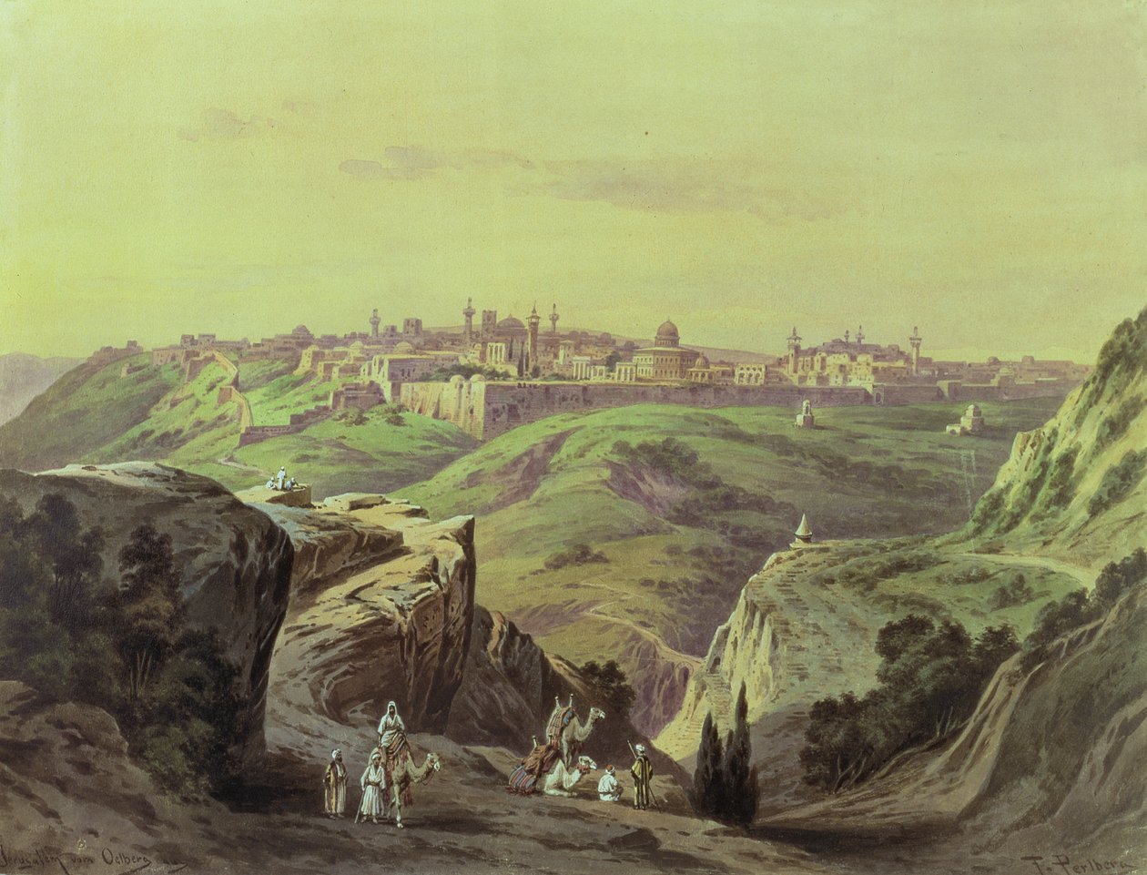 Blick auf Jerusalem von Friedrich Perlberg