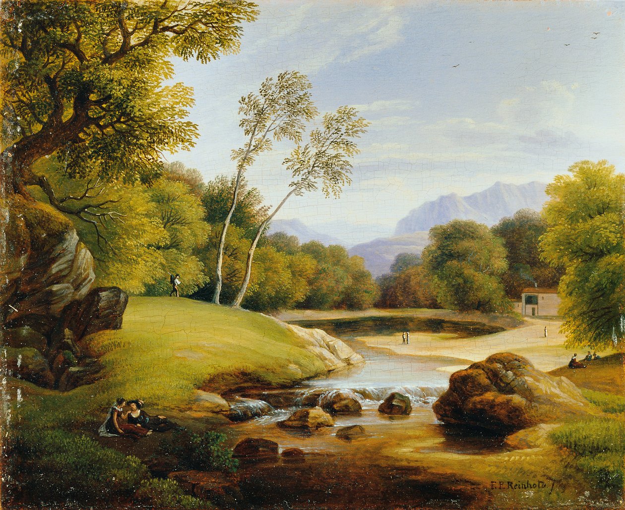 Paar in Landschaft von Friedrich Philipp Reinhold