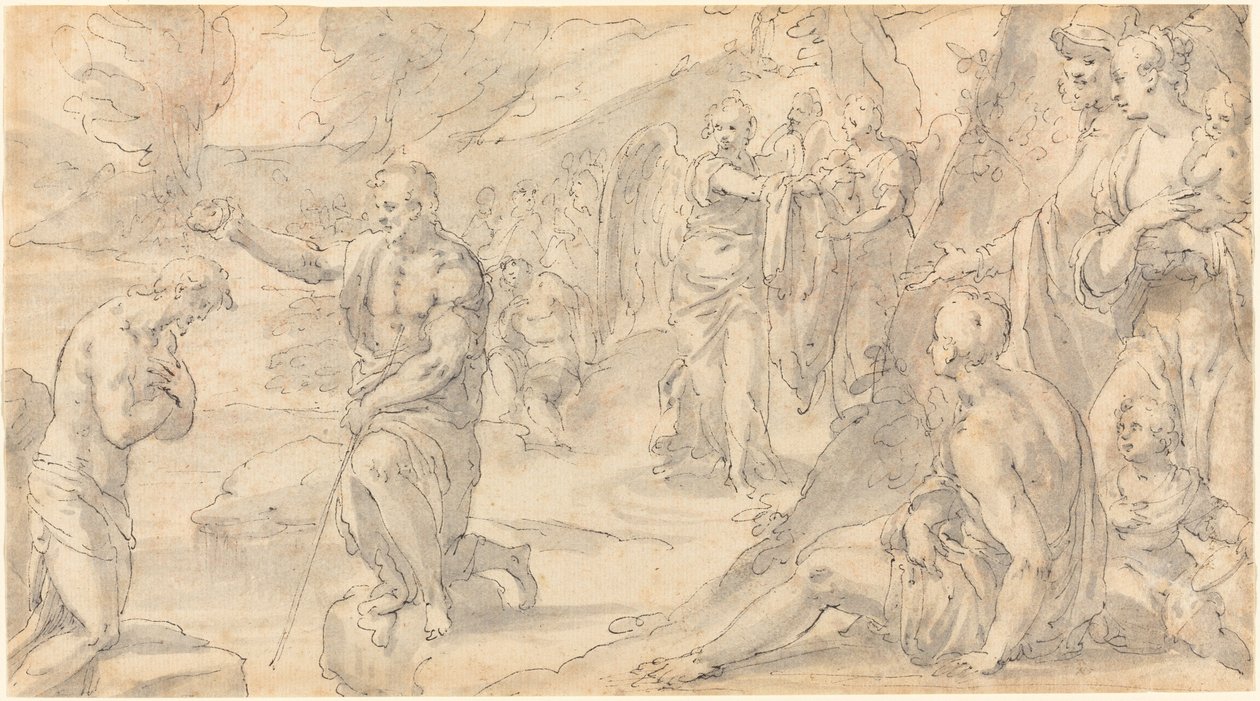 Die Taufe Christi von Friedrich Sustris