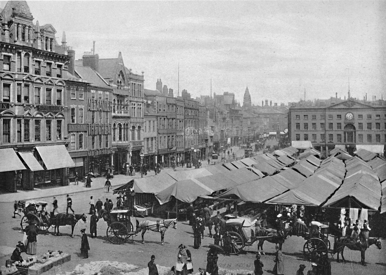 Nottingham: Der Marktplatz, ca. 1896 von Frith and Co