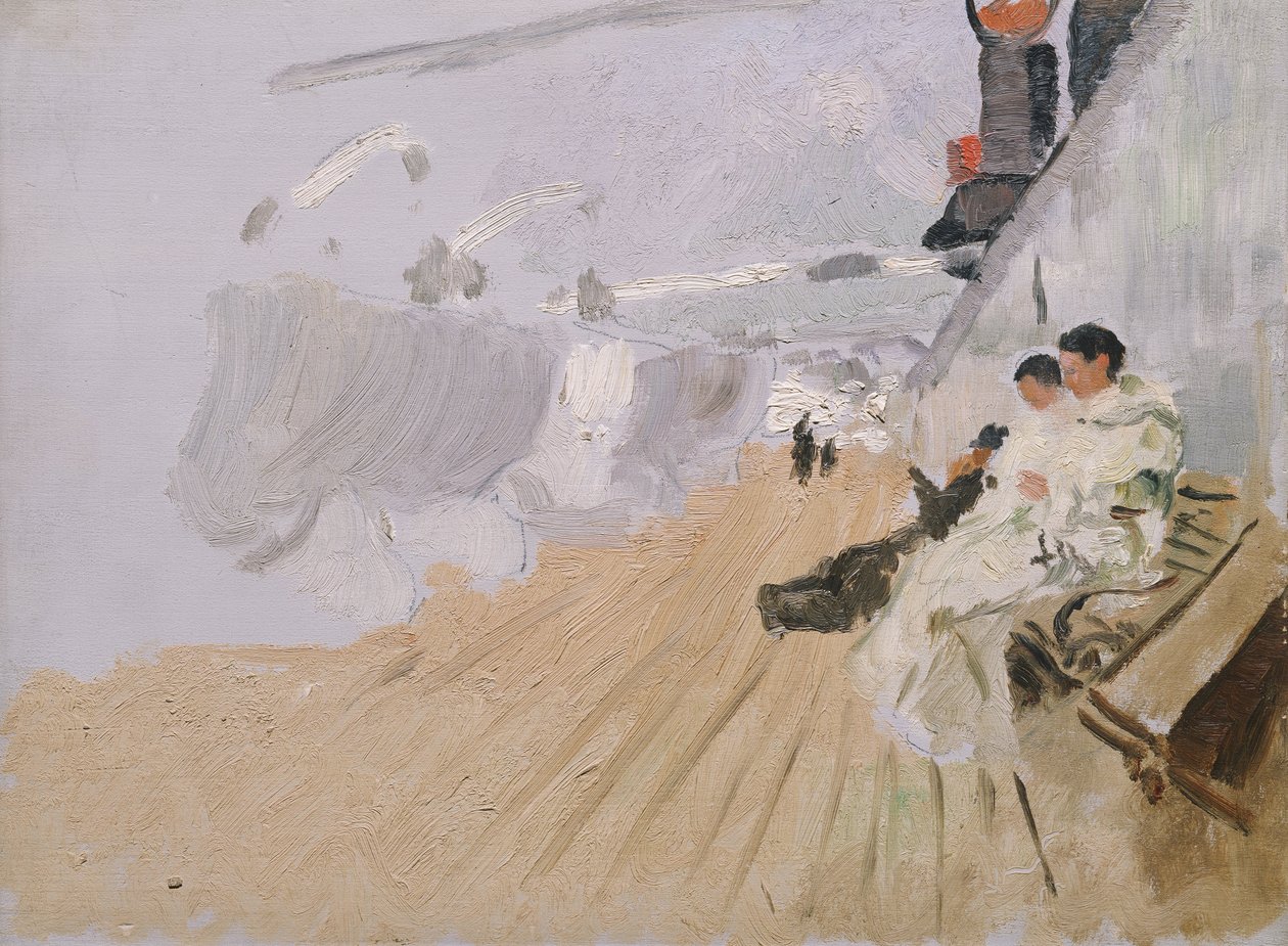 Mönche auf dem Deck von Fritz Thaulow