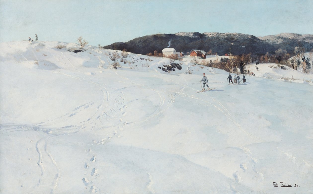 Ein Wintertag in Norwegen, 1886 von Frits Thaulow