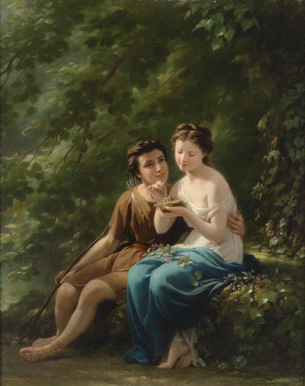 Idylle im Waldinneren von Fritz Zuber Buhler