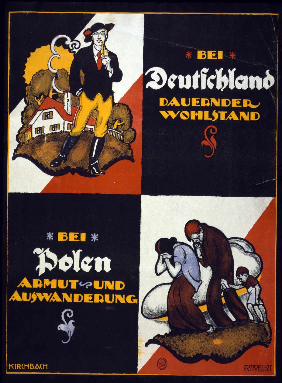 Deutsches Anti-Polen-Poster von Fritz Gottfried Kirchbach