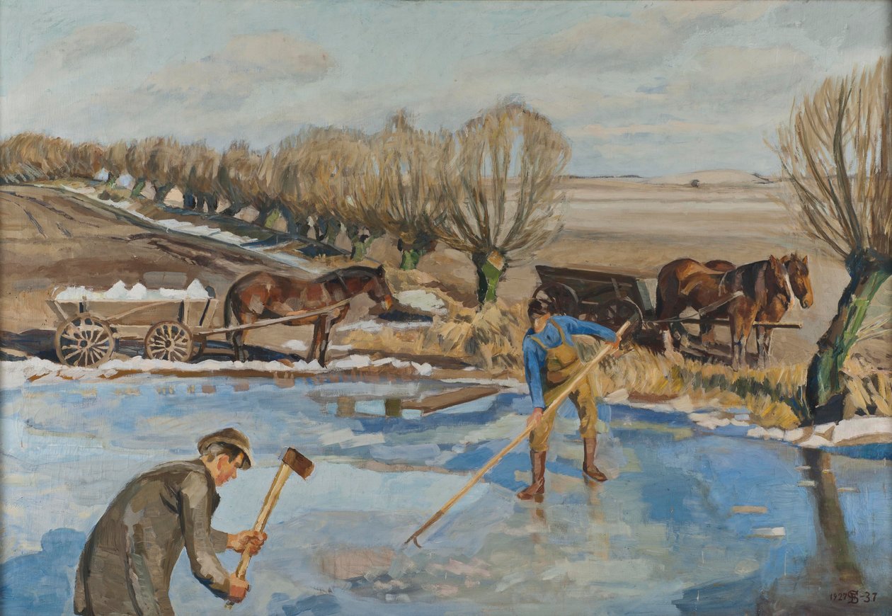 Landarbeiter holen Eis, 1927 von Fritz Syberg