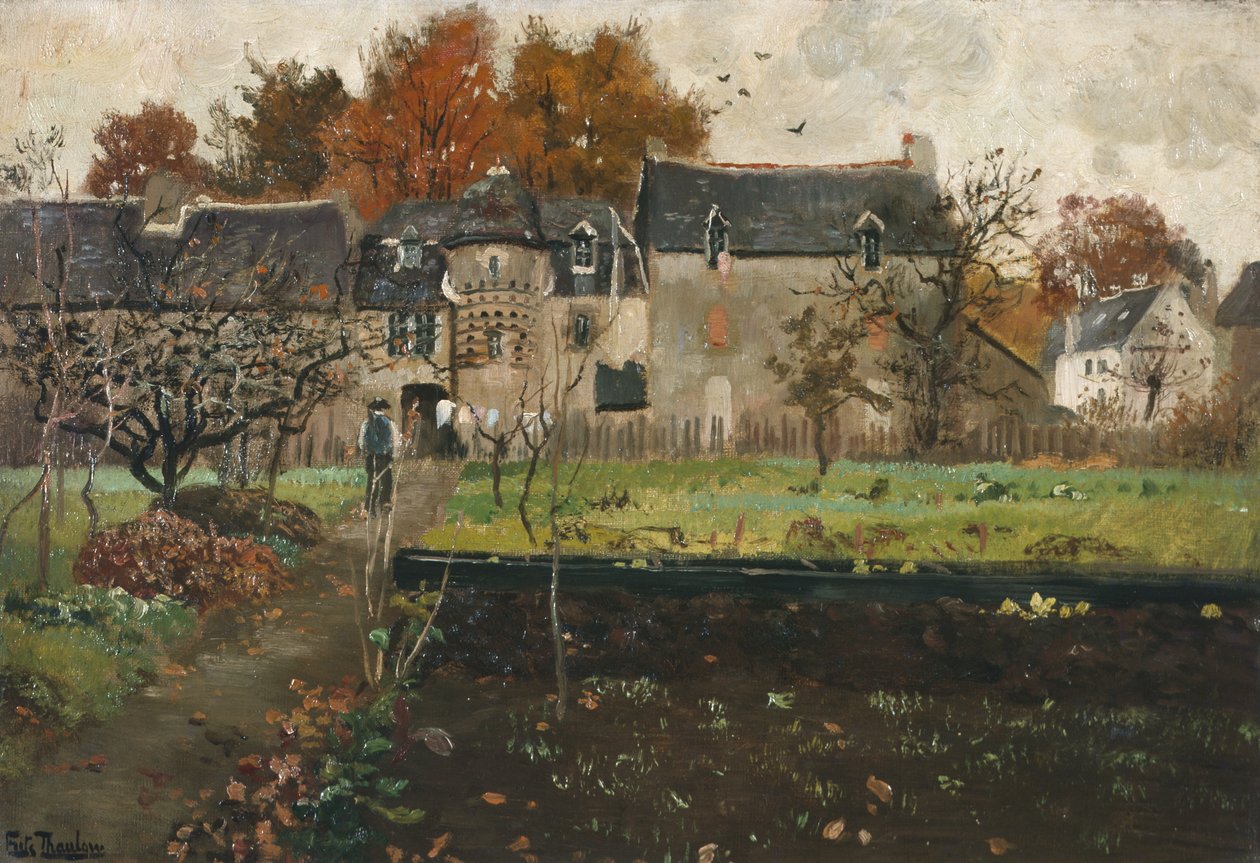 Französischer Bauernhof, ca. 1900 von Fritz Thaulow