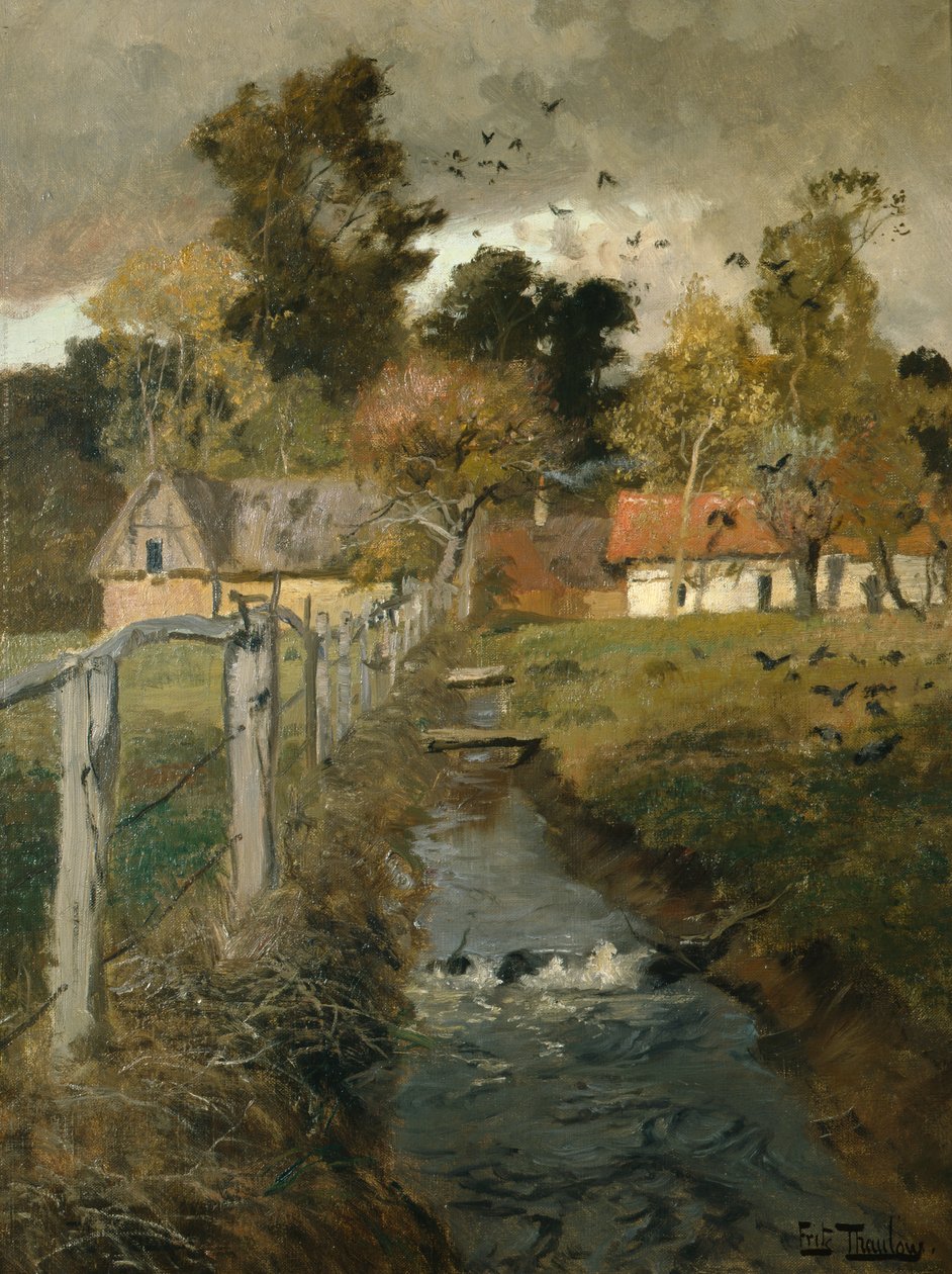 Der Bach, ca. 1895 von Fritz Thaulow