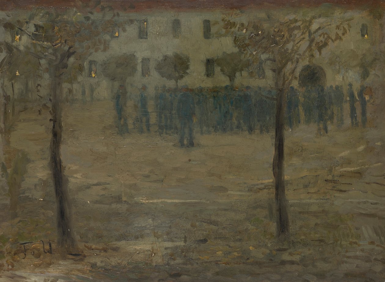 Im Kasernenhof von Fritz von Uhde