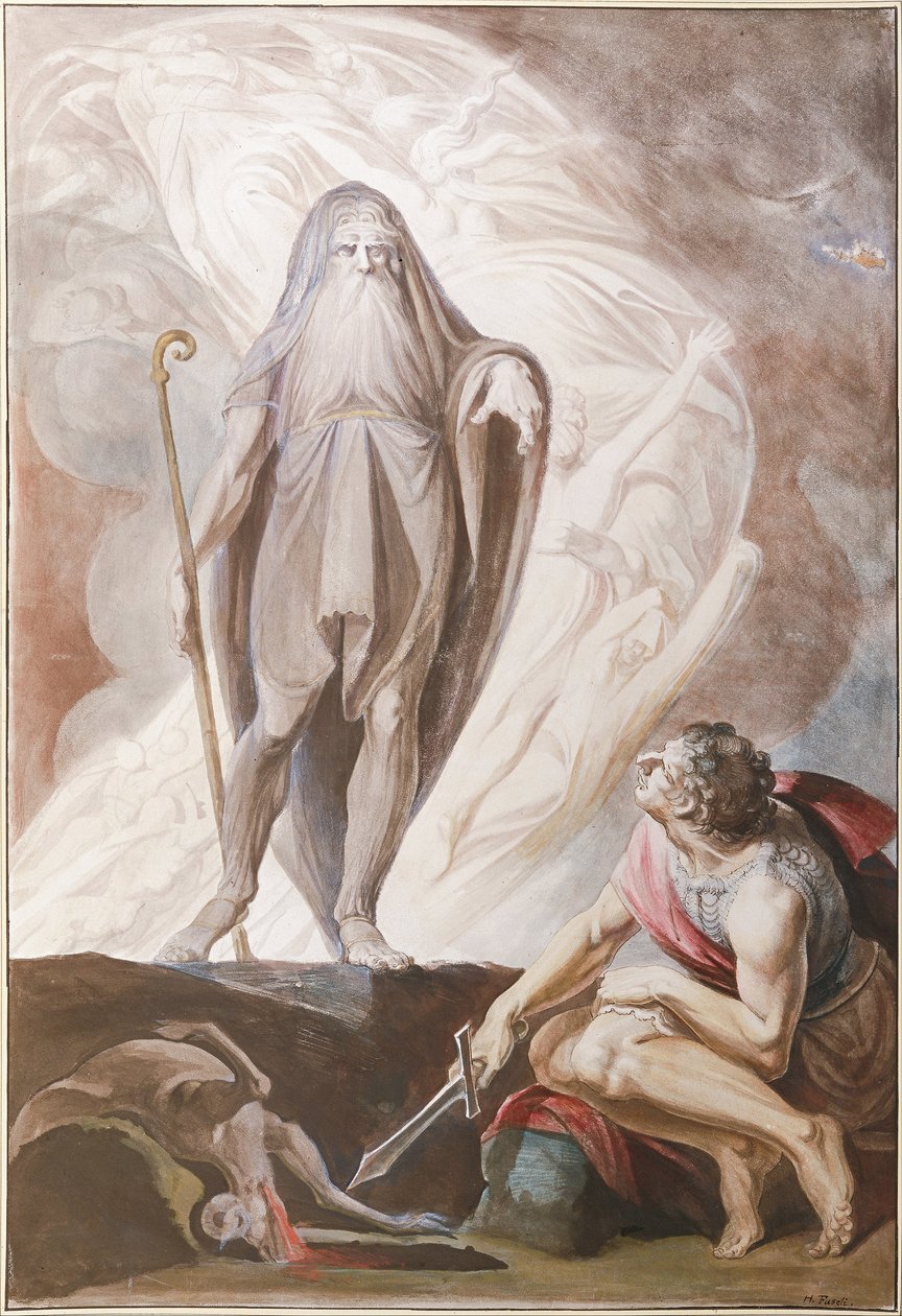 Teiresias sagt Odysseus die Zukunft voraus von Füssli