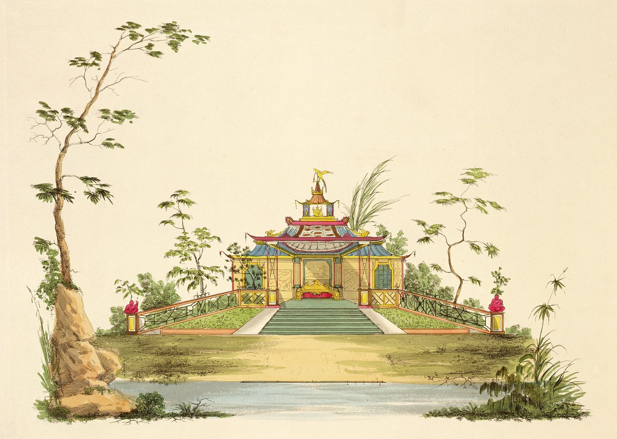 Entwurf für einen chinesischen Tempel, ca. 1810 von G. Landi