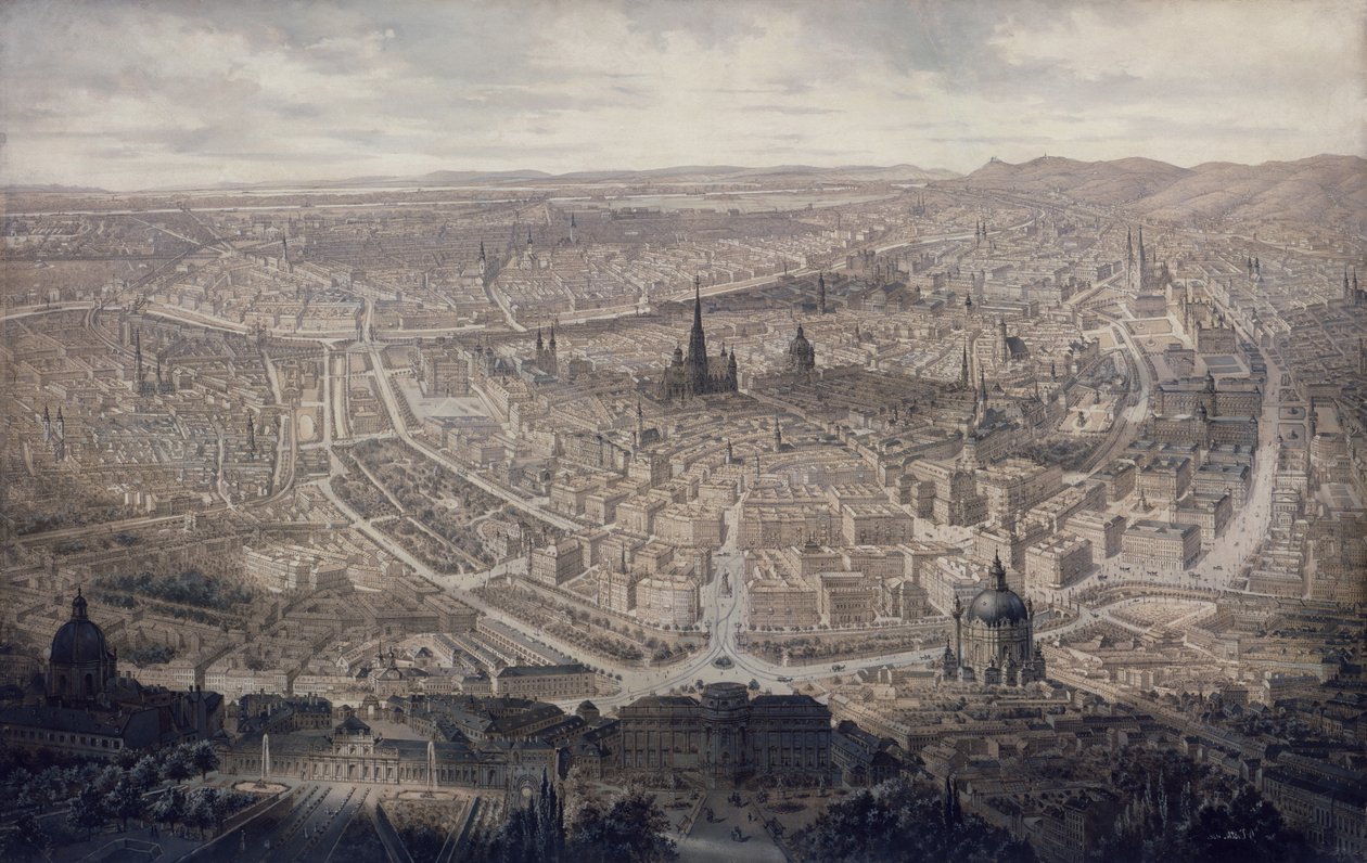 Ansicht von Wien, ca. 1860 von G. Veitto