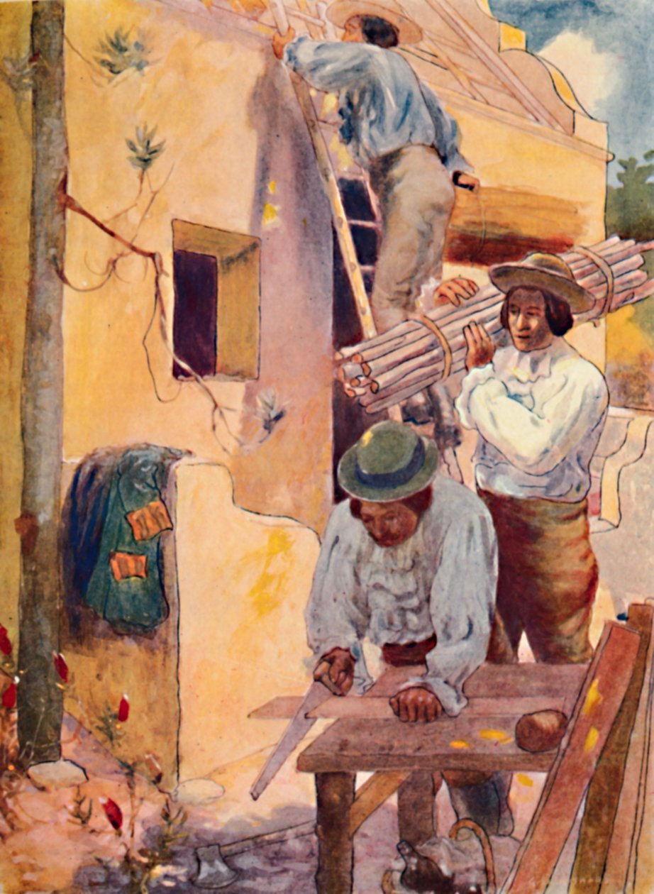 Hugenotten bauen ihre Heimstätten, 1909 von GS Smithard