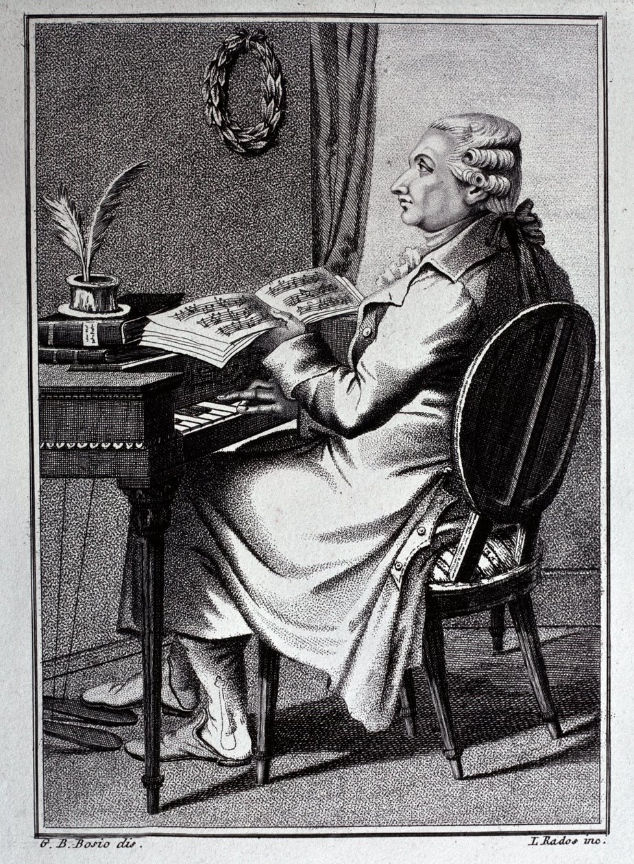 Porträt von Antonio Sacchini (Zeichnung) von G. B. Bosio