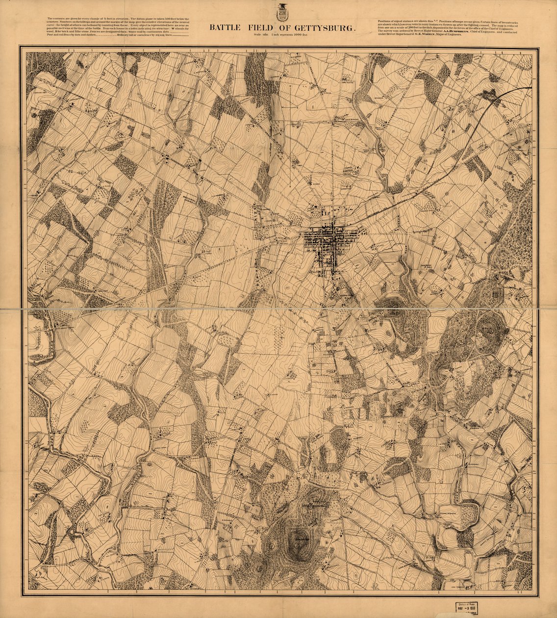 Schlachtfeld von Gettysburg von G. K. Warren