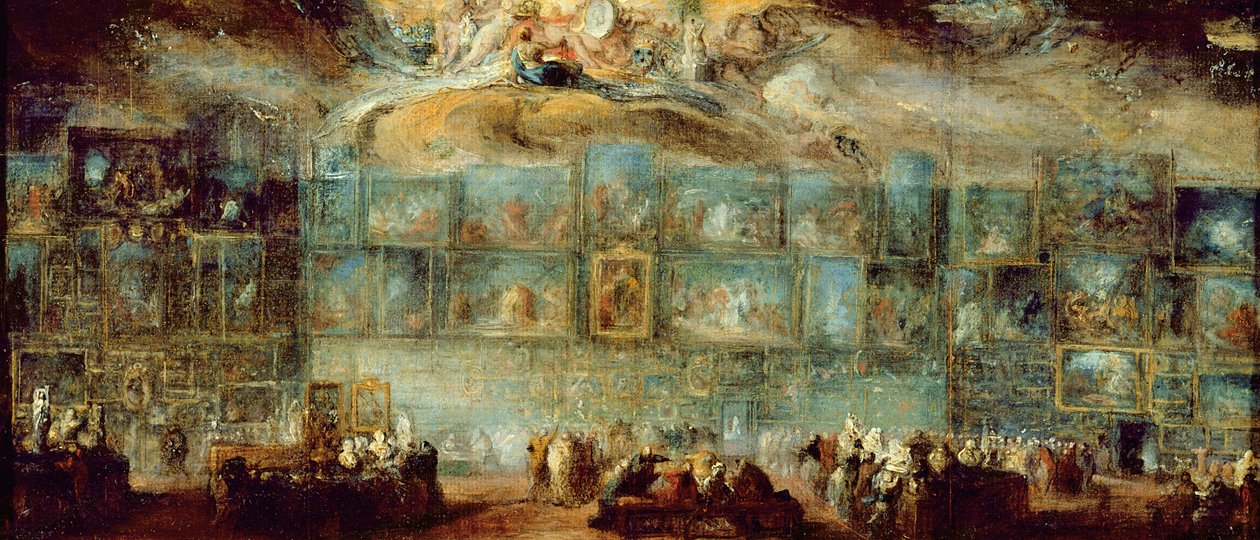 Ansicht des Salons im Louvre, 1779 von Gabriel de Saint Aubin
